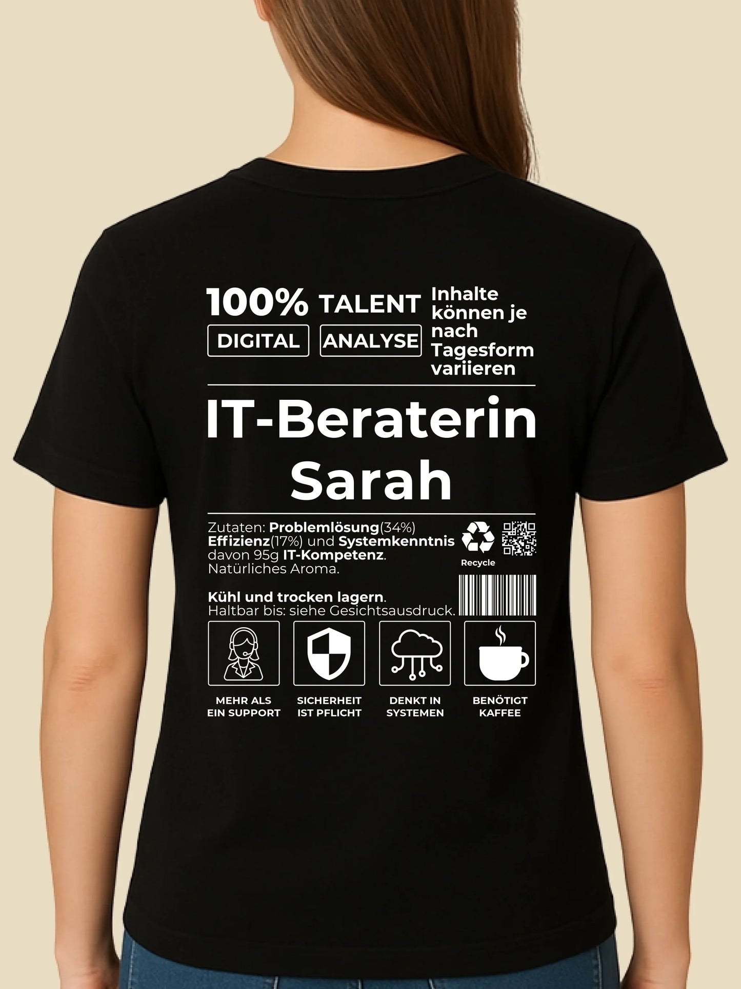 mockup frau schwarz