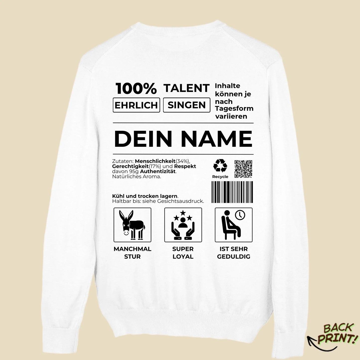 Personalisierter "Dein Name" Sweater