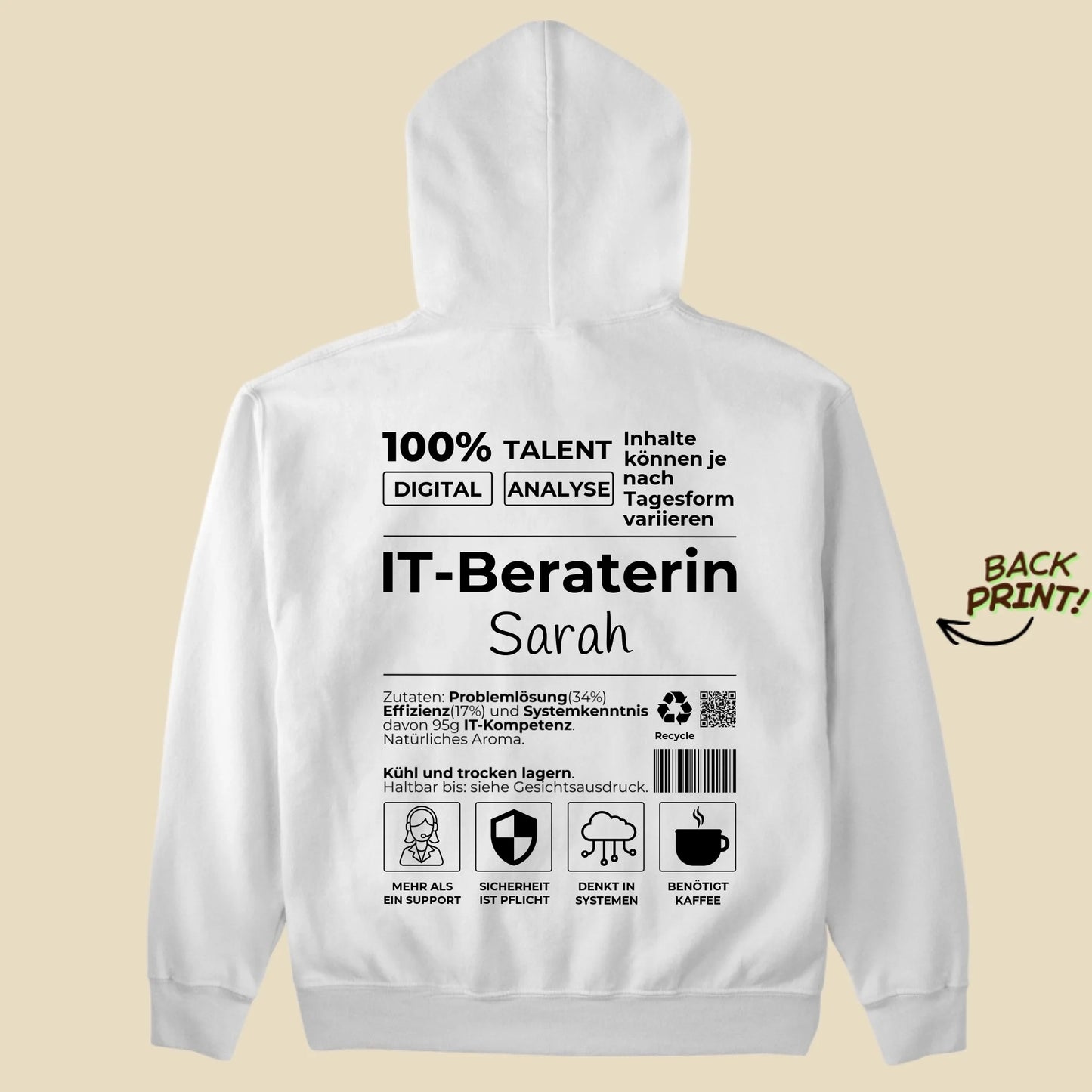 Personalisierter "IT-Beraterin" Hoodie