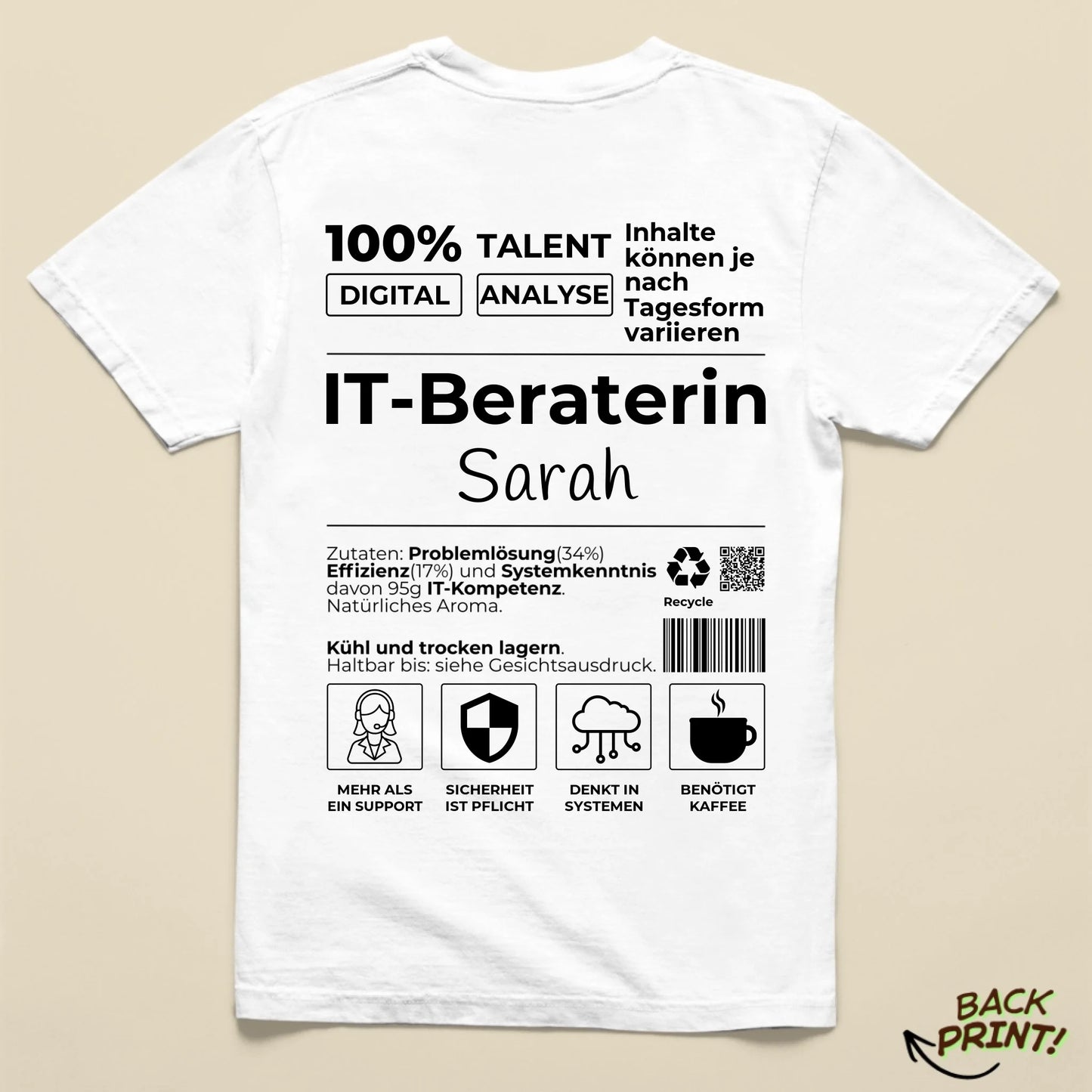 Personalisiertes "IT-Beraterin" T-Shirt