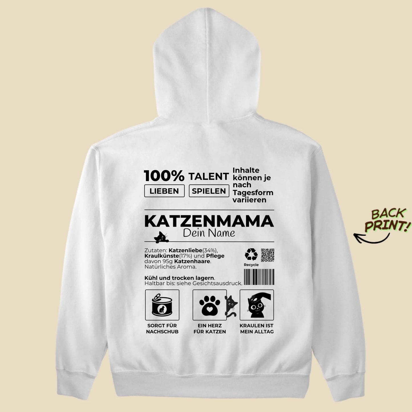 Personalisierter "Katzeneltern" Hoodie