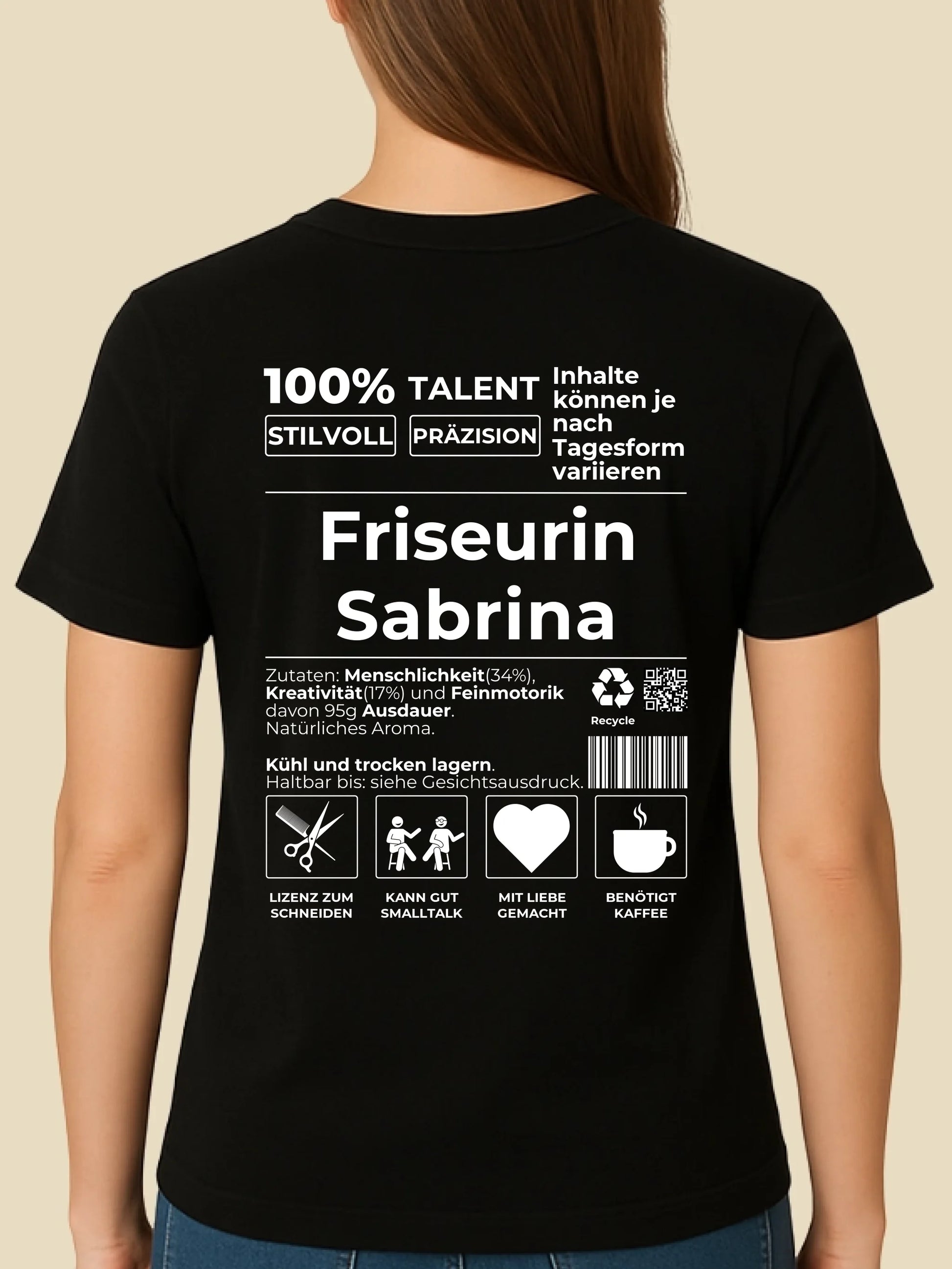 mockup frau schwarz
