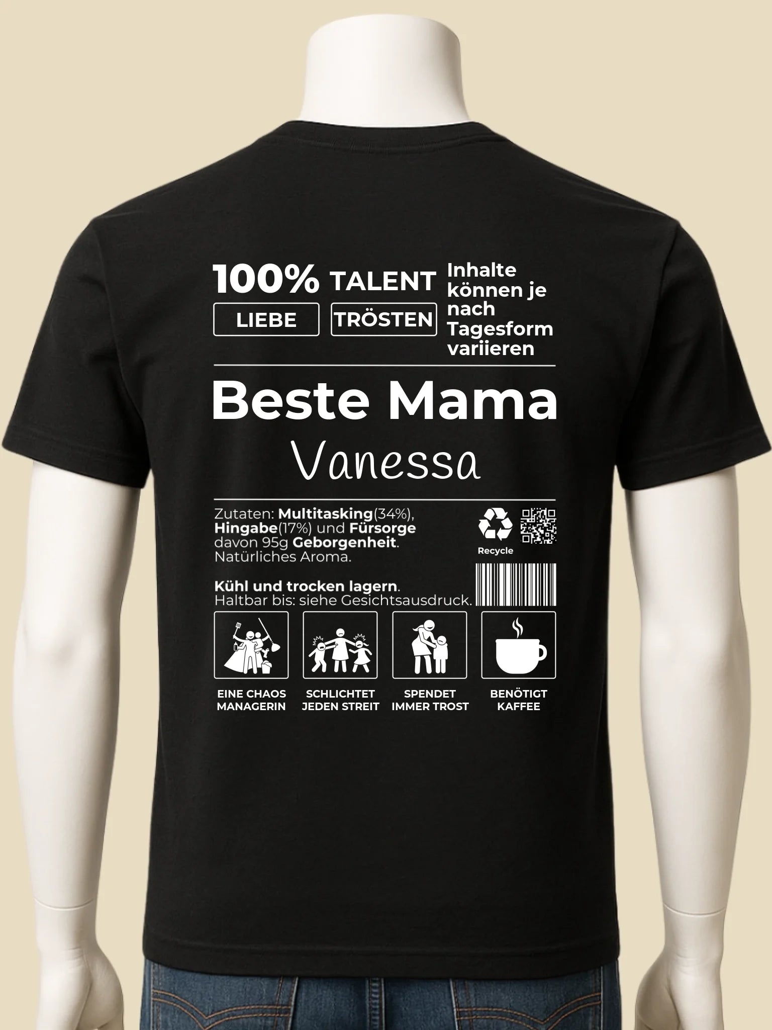 mockup frau schwarz