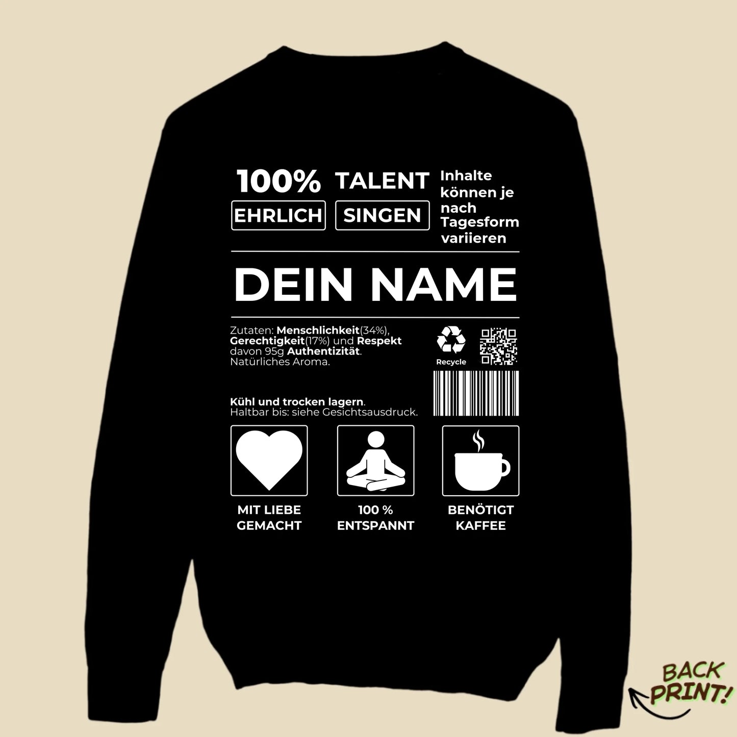 Personalisierter "Dein Name" Sweater