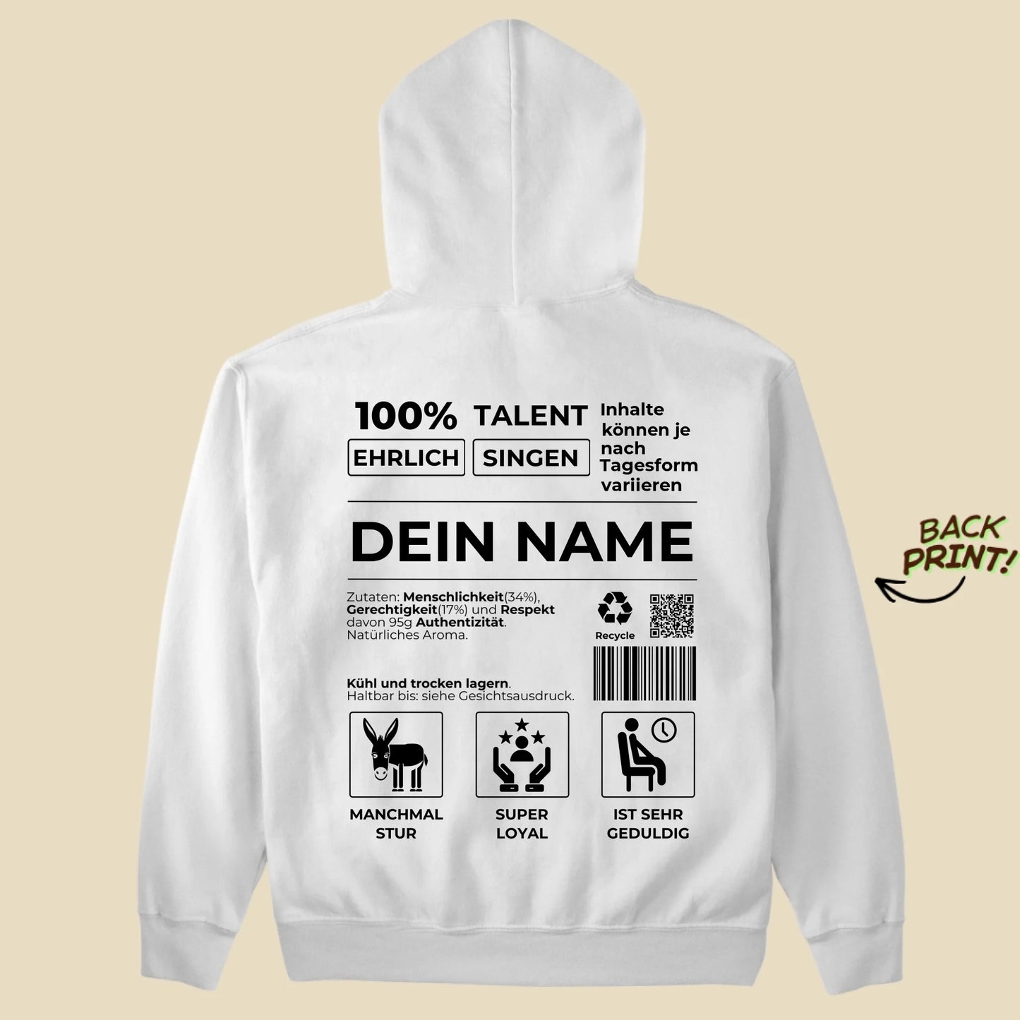 Personalisierter "Dein Name" Hoodie