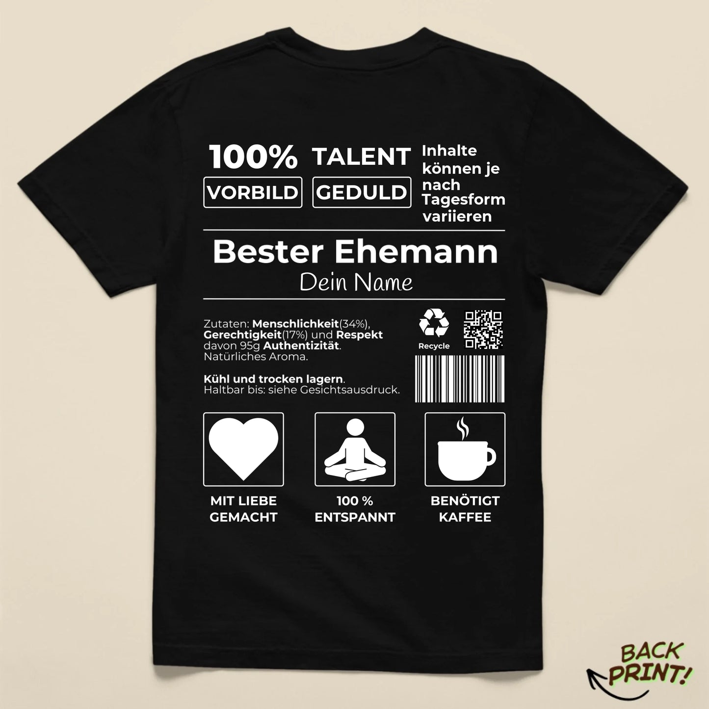 Personalisiertes "Partner" T-Shirt