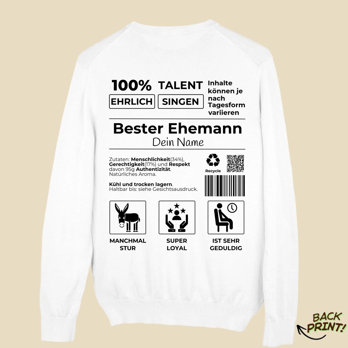 Personalisierter "Partner" Sweater