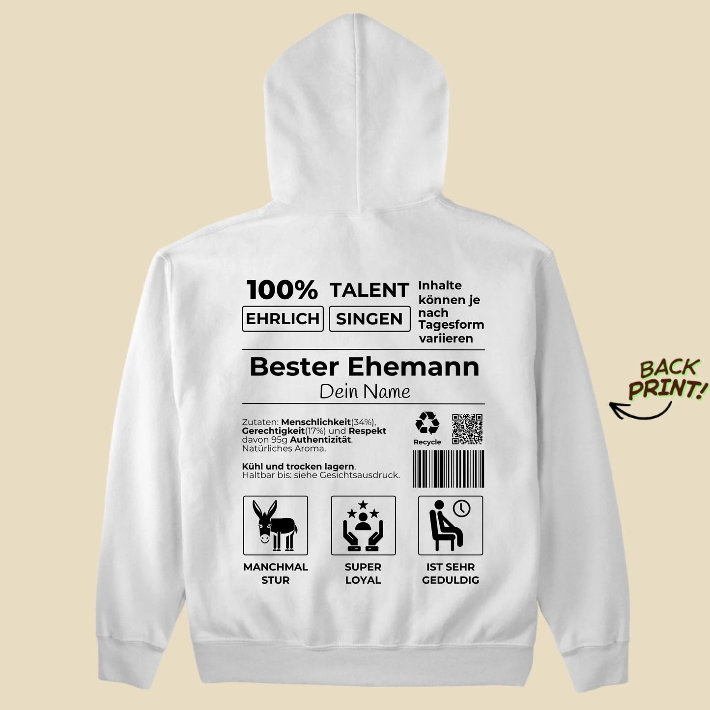 Personalisierter "Partner" Hoodie