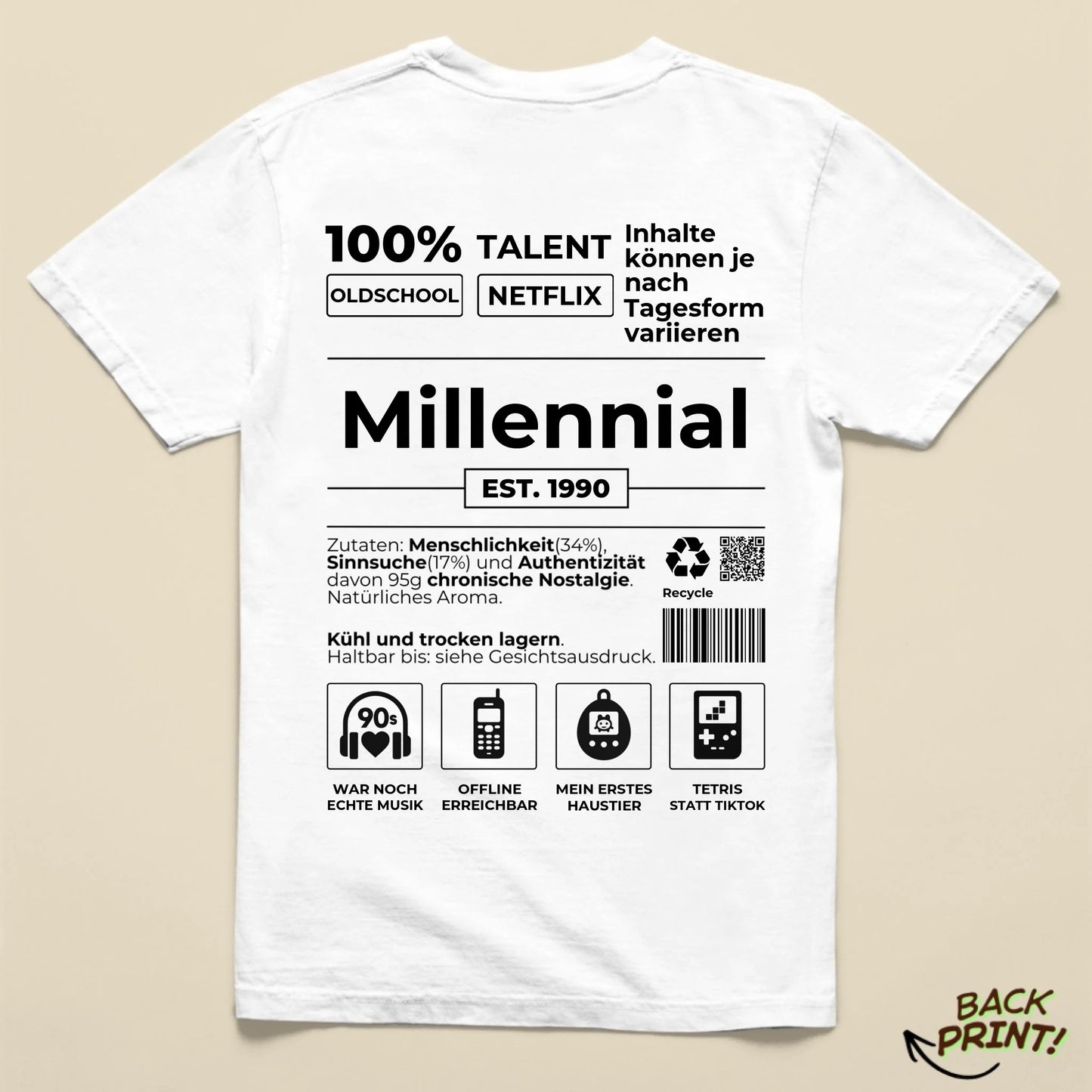 Personalisiertes "Millennial" T-Shirt