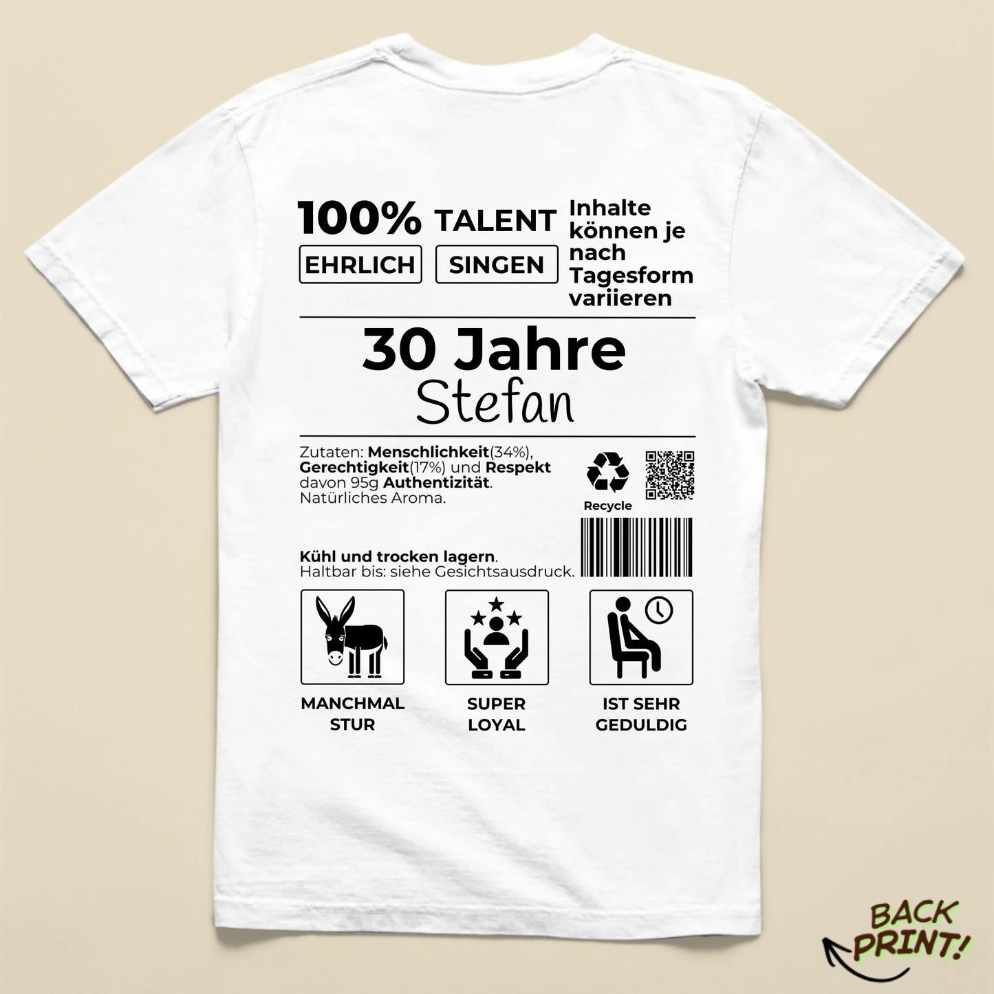 Personalisiertes "Geburtstag" T-Shirt