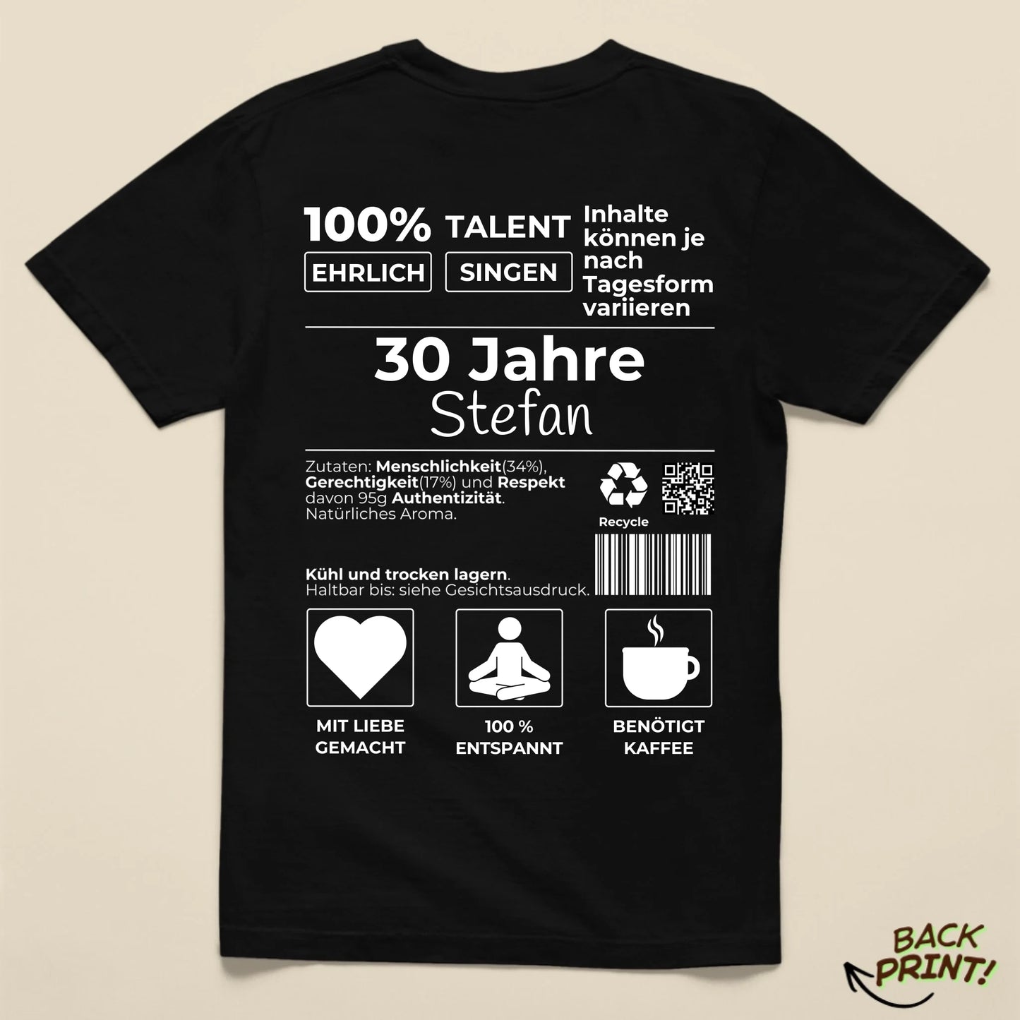 Personalisiertes "Geburtstag" T-Shirt