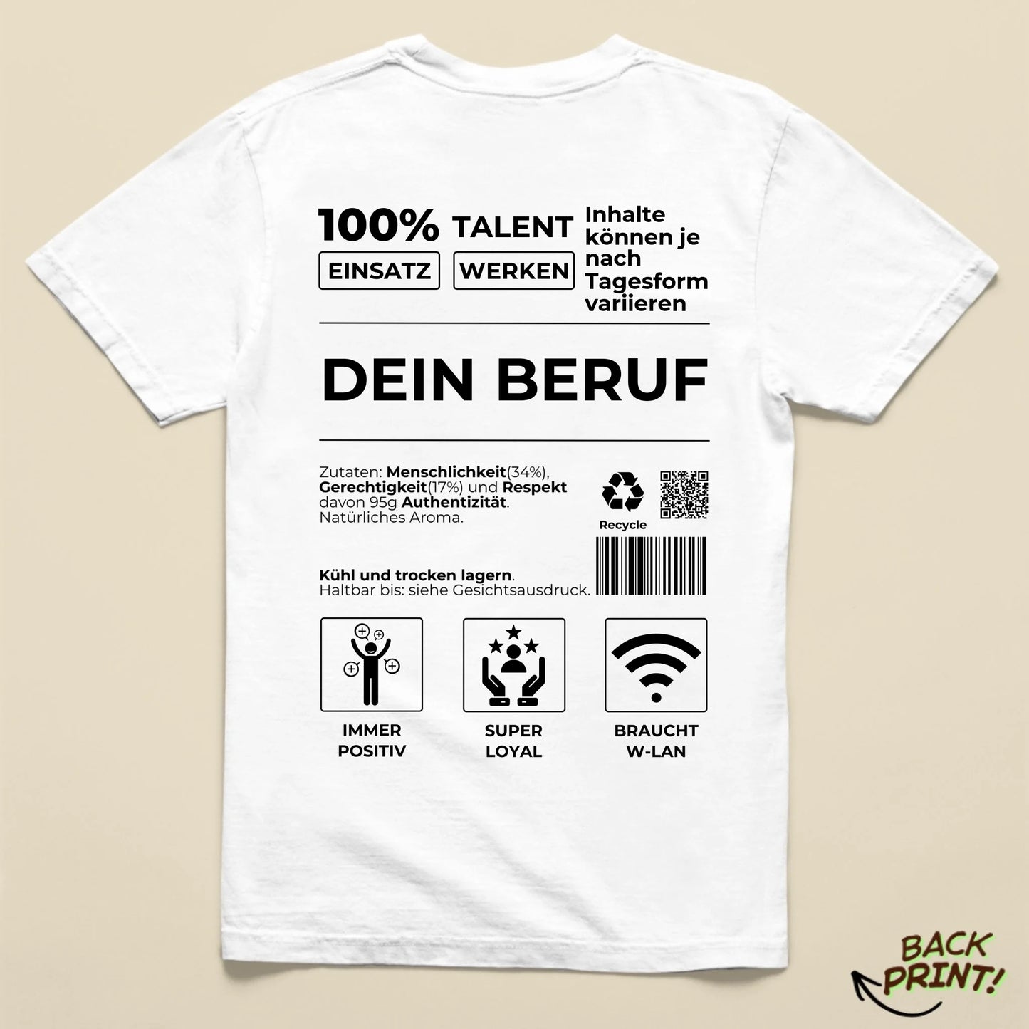 Personalisiertes "Dein Beruf" T-Shirt