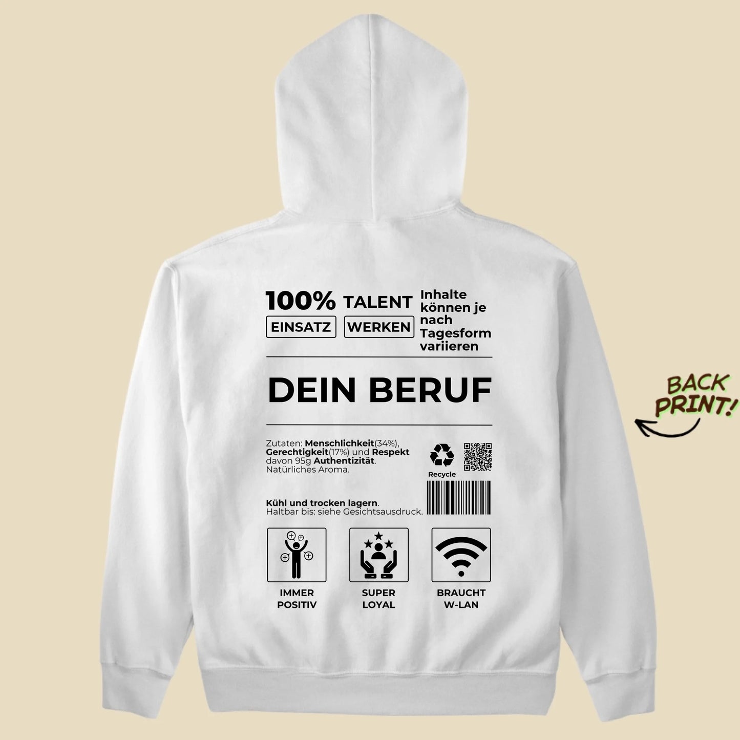 Personalisierter "Dein Beruf" Hoodie
