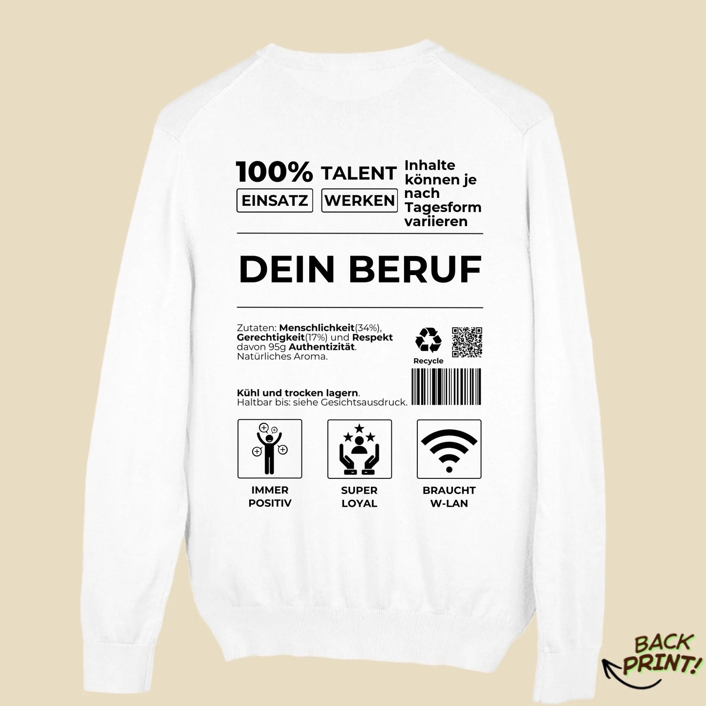Personalisierter "Dein Beruf" Sweater