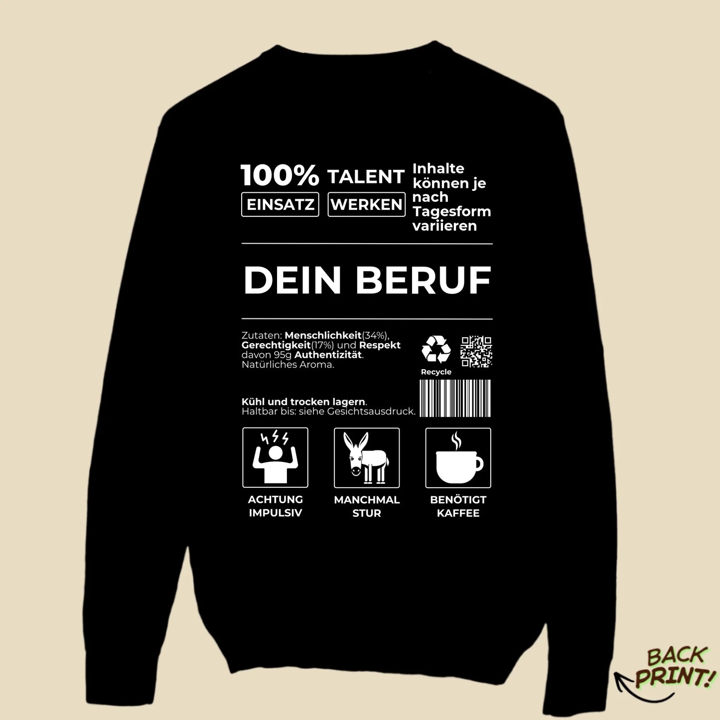 Personalisierter "Dein Beruf" Sweater