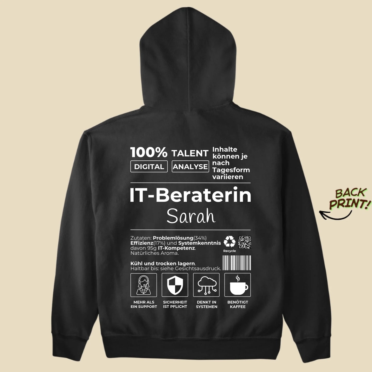 Personalisierter "IT-Beraterin" Hoodie