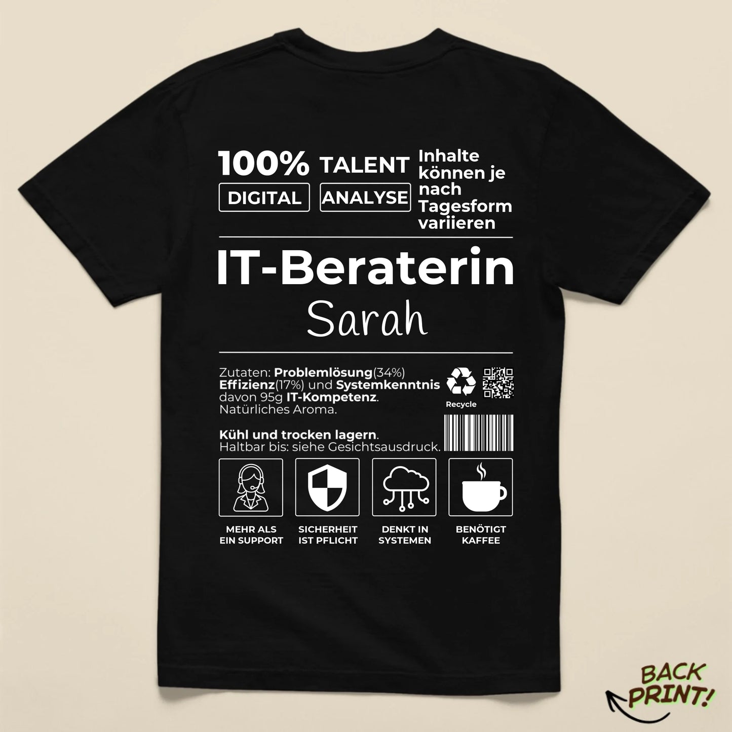 Personalisiertes "IT-Beraterin" T-Shirt