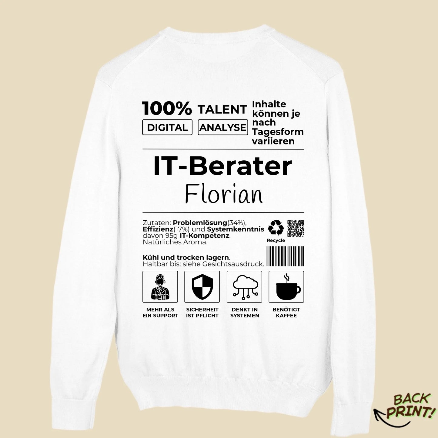 Personalisierter "IT-Berater" Sweater