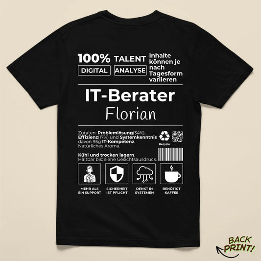 Personalisiertes "IT-Berater" T-Shirt