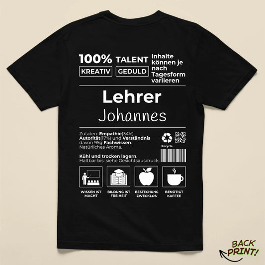 Personalisiertes "Lehrer" T-Shirt