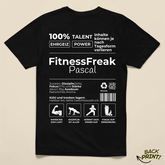 Personalisiertes "FitnessFreak" T-Shirt
