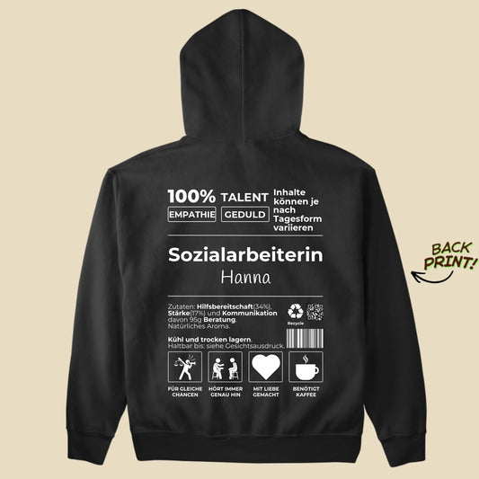 Personalisierter "Sozialarbeiterin" Hoodie