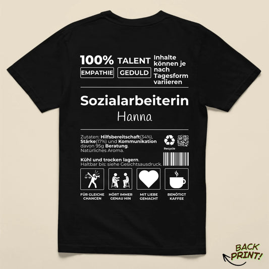 Personalisiertes "Sozialarbeiterin" T-Shirt