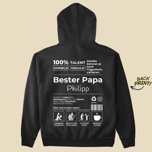Personalisierter "Bester Papa" Hoodie