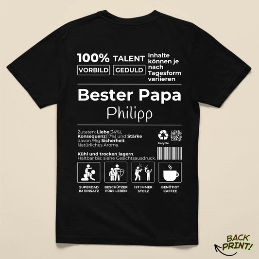 Personalisiertes "Bester Papa" T-Shirt