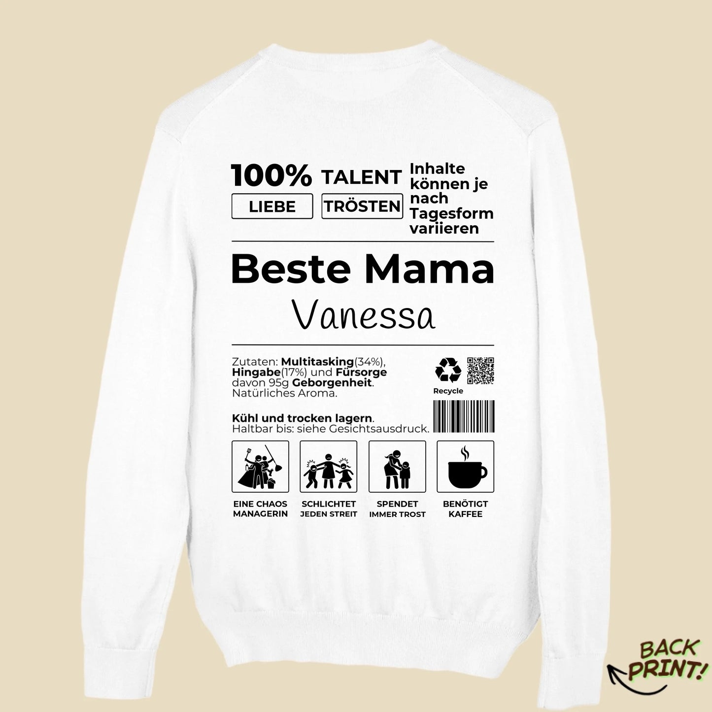 Personalisierter "Beste Mama" Sweater