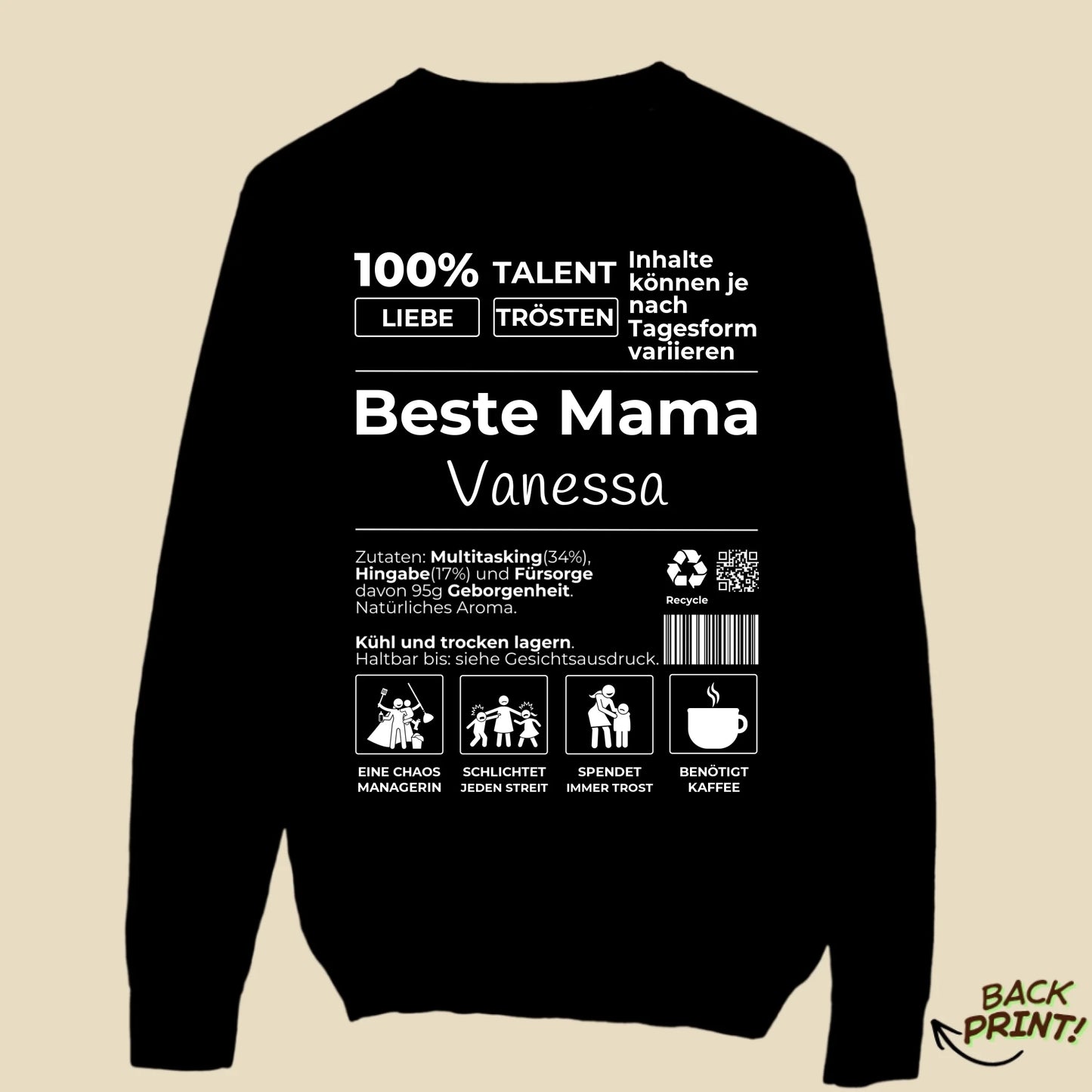 Personalisierter "Beste Mama" Sweater
