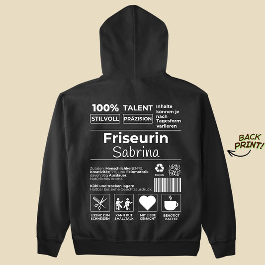 Personalisierter "Friseurin" Hoodie