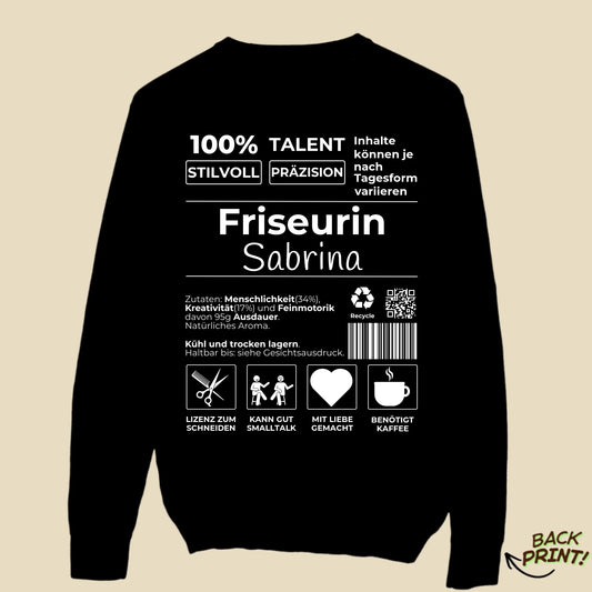 Personalisierter "Friseurin" Sweater