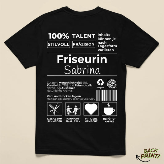 Personalisiertes "Friseurin" T-Shirt