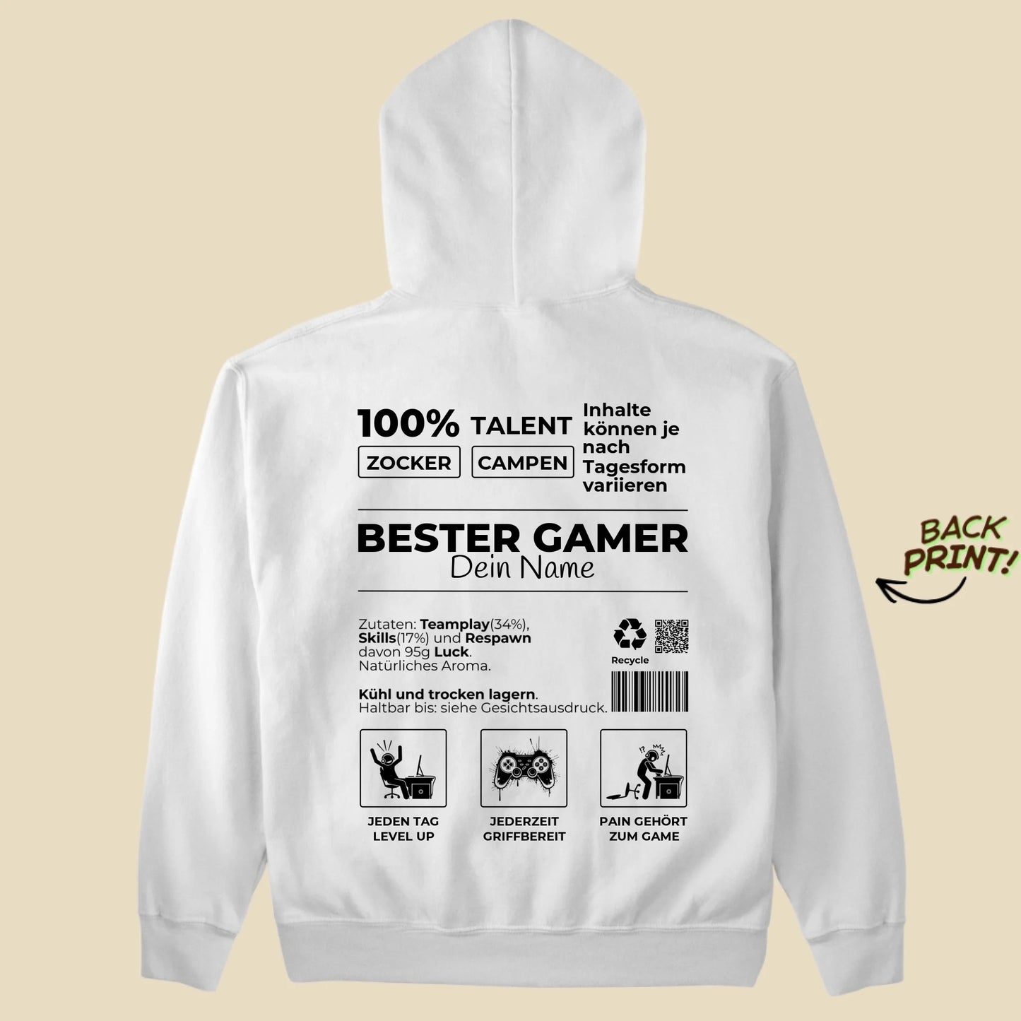 Personalisierter "Gamer" Hoodie