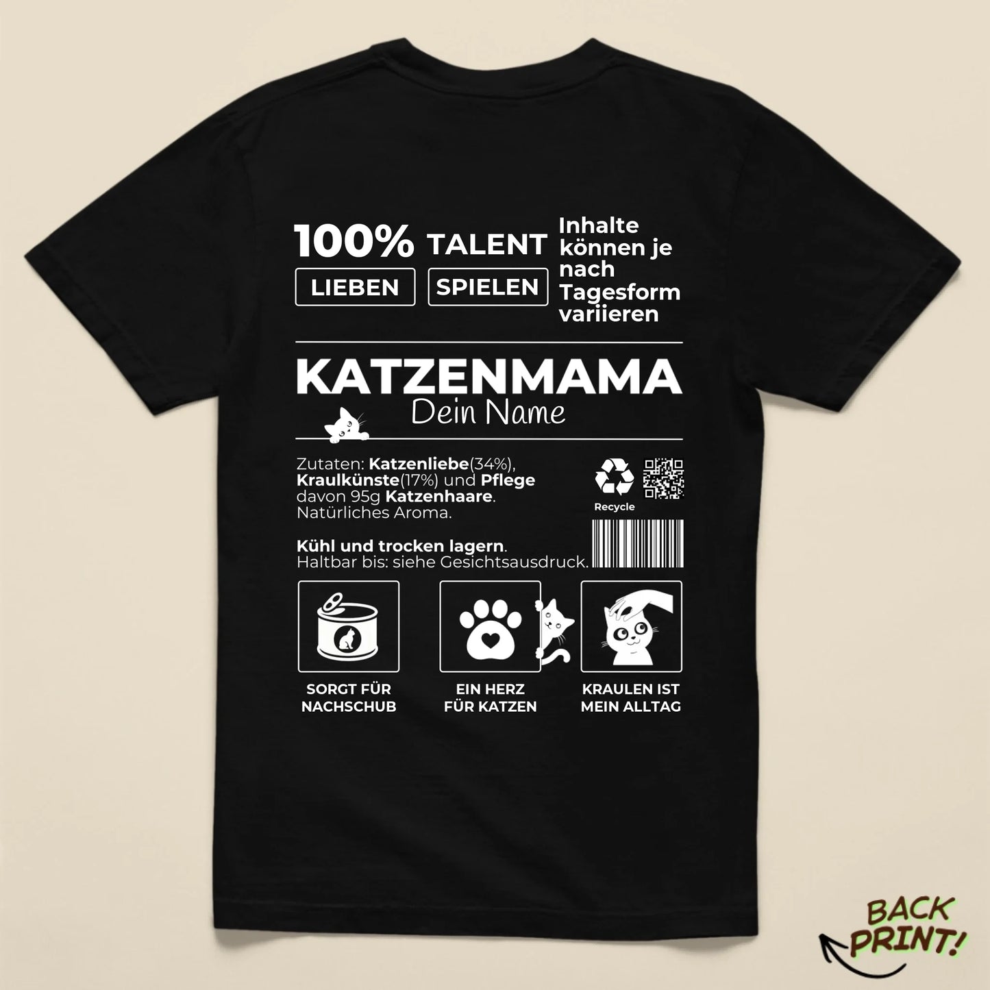 Personalisiertes "Katzeneltern" T-Shirt