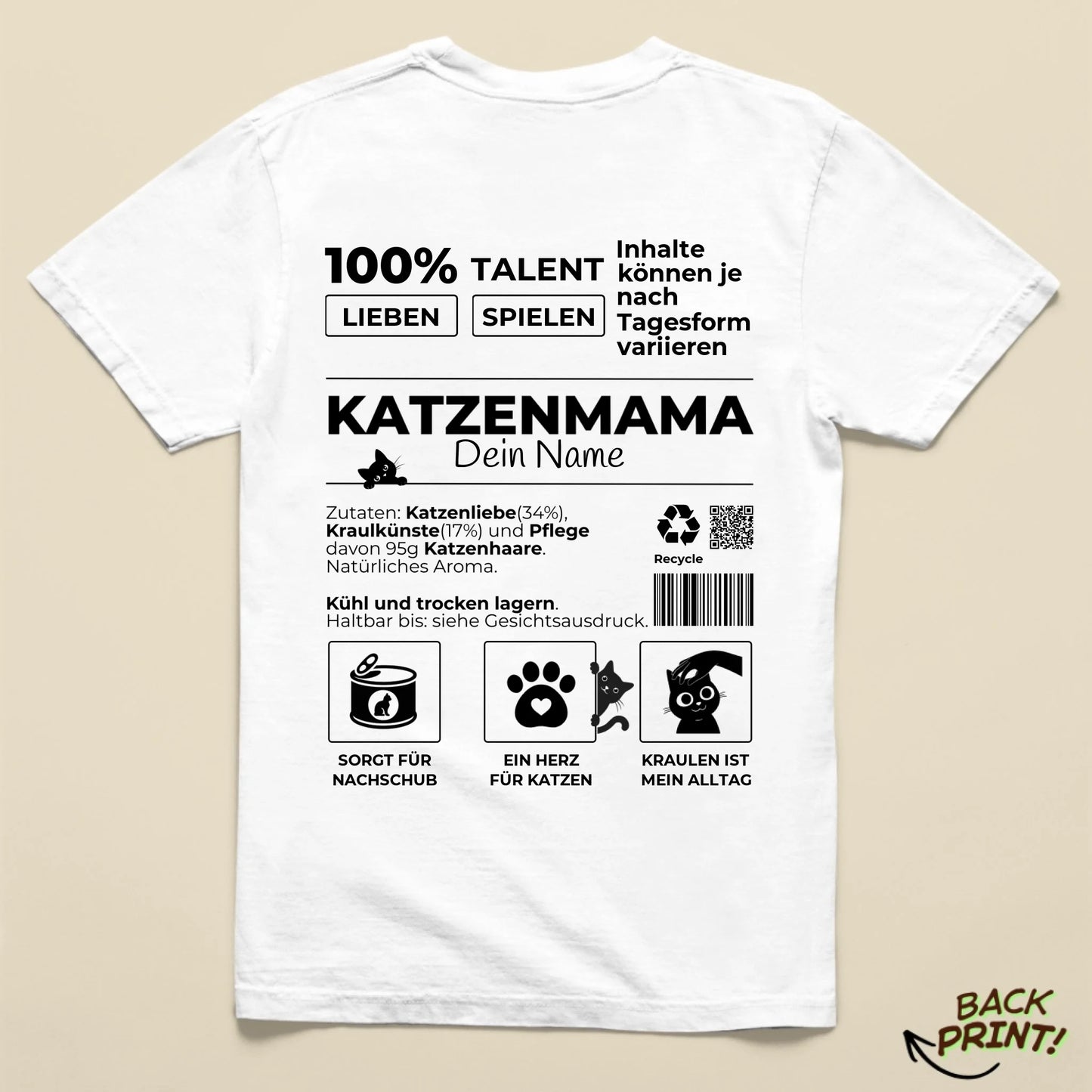 Personalisiertes "Katzeneltern" T-Shirt