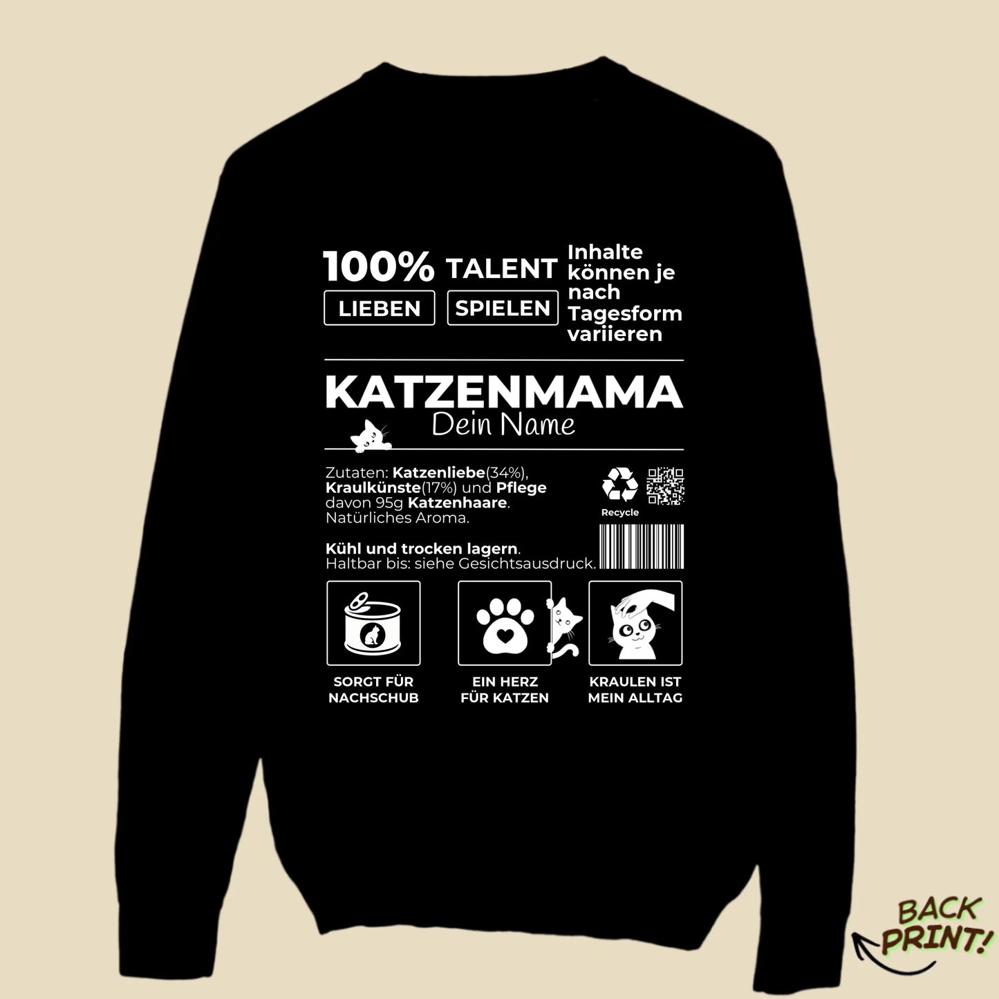 Personalisierter "Katzeneltern" Sweater