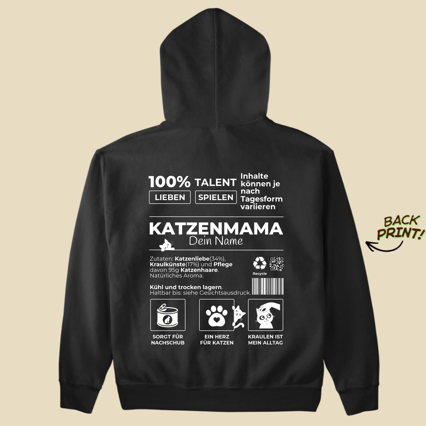 Personalisierter "Katzeneltern" Hoodie