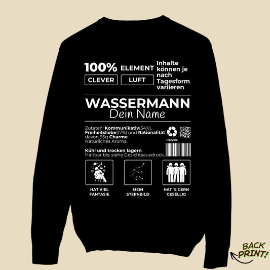 Personalisierter "Sternzeichen Wassermann" Sweater