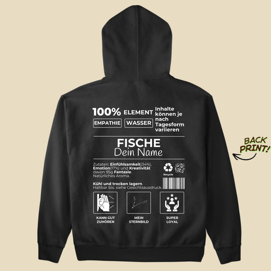 Personalisierter "Sternzeichen Fische" Hoodie