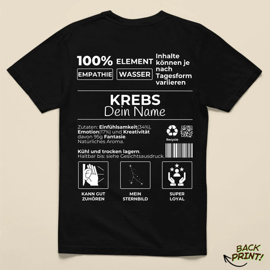 Personalisiertes "Sternzeichen Krebs" T-Shirt