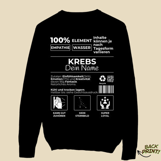 Personalisierter "Sternzeichen Krebs" Sweater