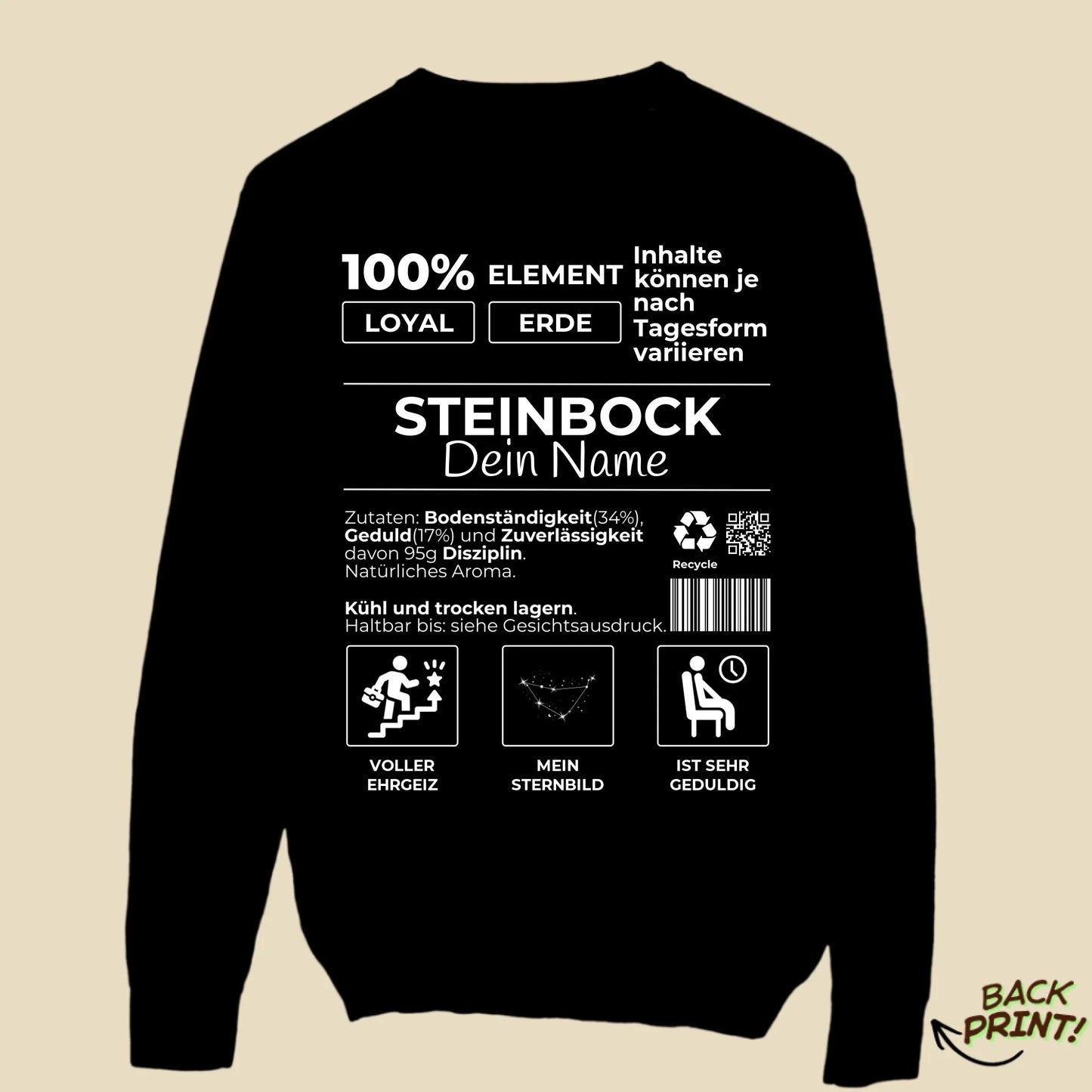 Personalisierter "Sternzeichen Steinbock" Sweater