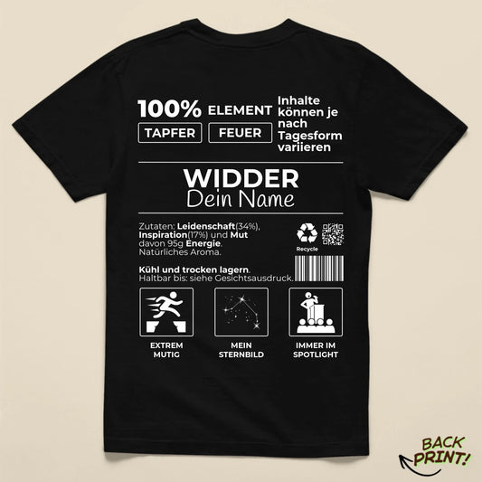 Personalisiertes "Sternzeichen Widder" T-Shirt