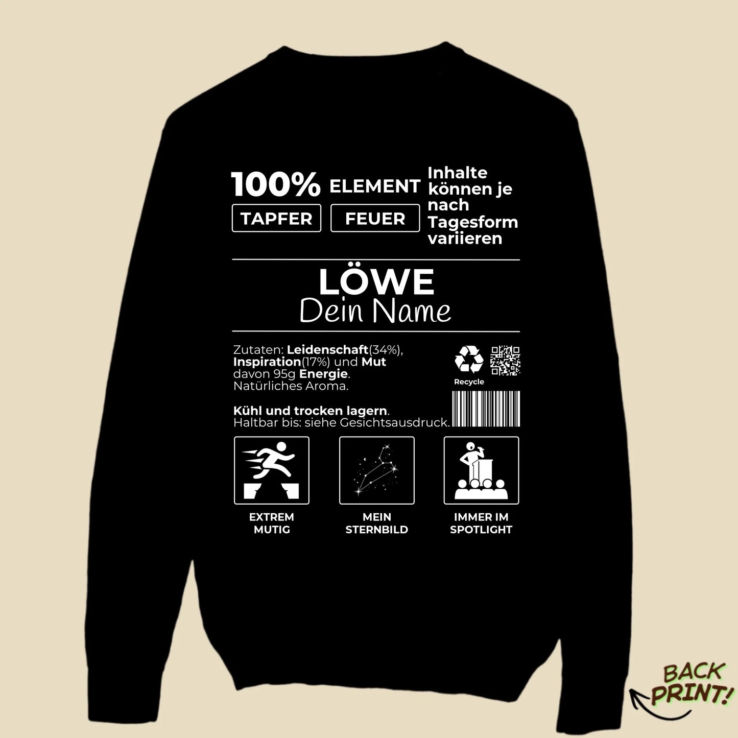 Personalisierter "Sternzeichen Löwe" Sweater