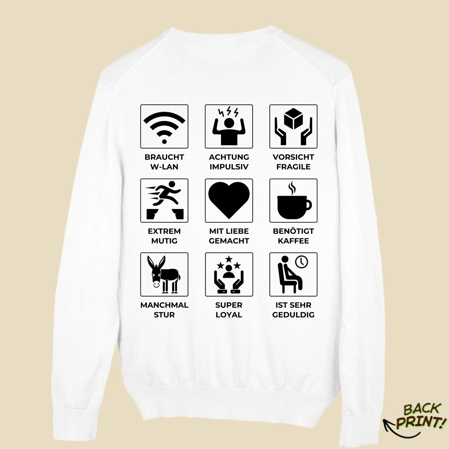 Personalisierter "Symbole" Sweater