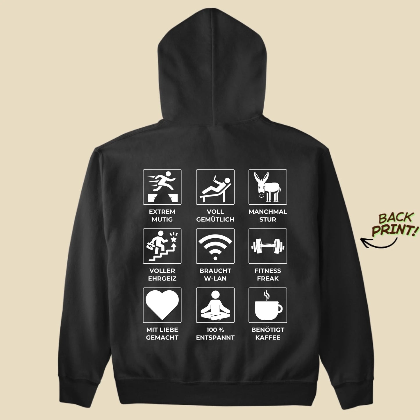Personalisierter "Symbole" Hoodie