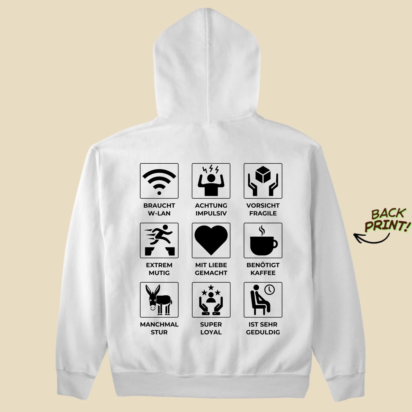Personalisierter "Symbole" Hoodie