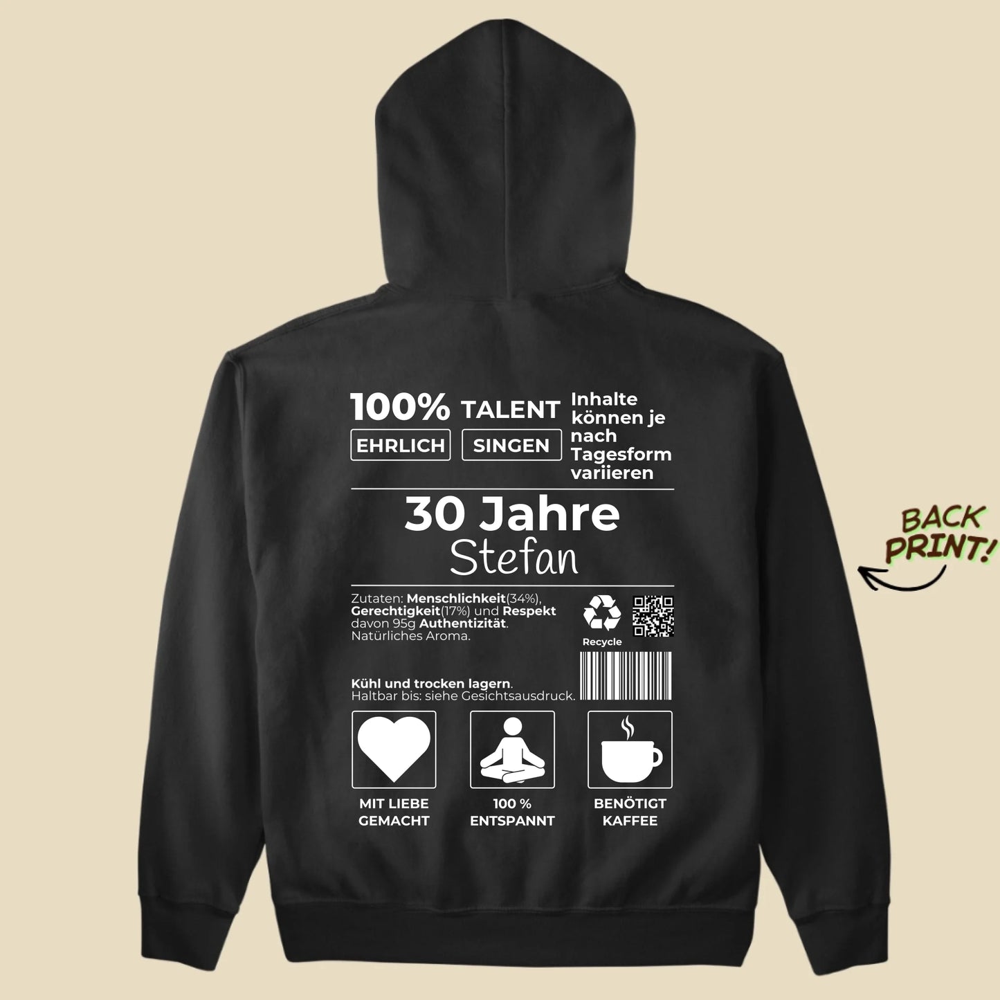 Personalisierter "Geburtstag" Hoodie
